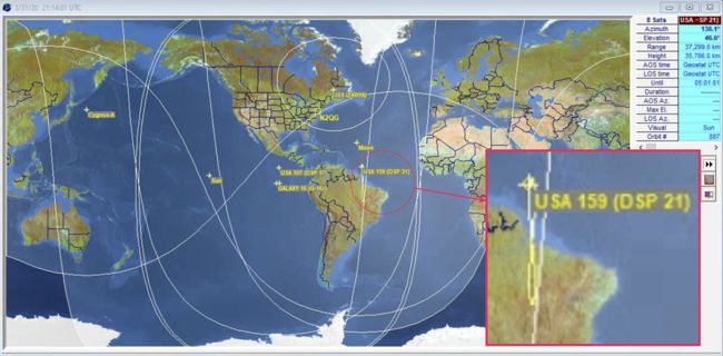 I use NOVA for Windows to control the VHF/UHF Az/El. Here, I am tracking USA-159 (DSP-F21) (c)2020 David Prutchi PhD N2QG