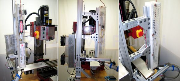 diy CO2 laser cutter/engaver head for CNC X2 mini mill mod by David Prutchi Ph.D.