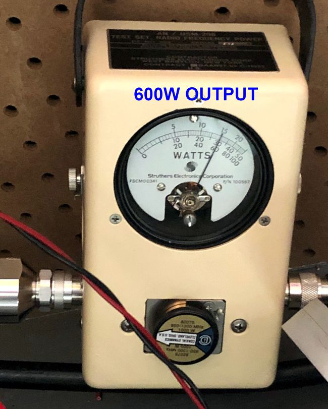 N2QG's 600W output at 1296MHz